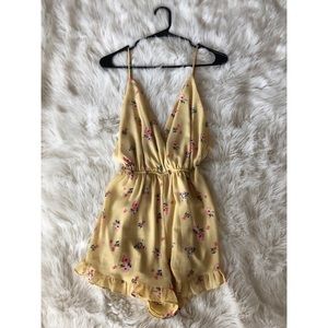Yellow Flowered Romper